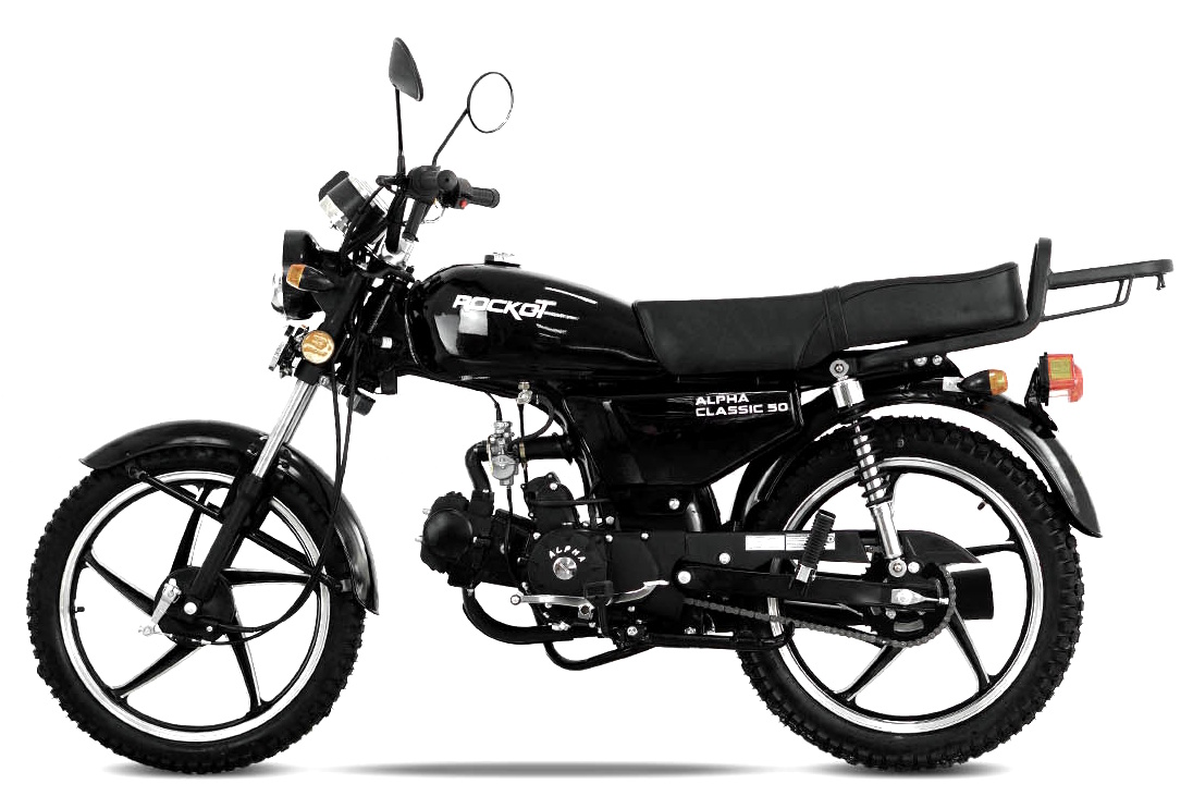 Мопед ROCKOT ALPHA CLASSIC (черный глянцевый)