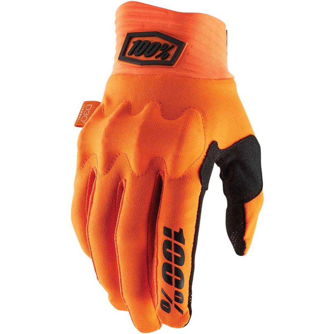 Мотоперчатки 100% Cognito D3O Glove Fluo Orange/Black