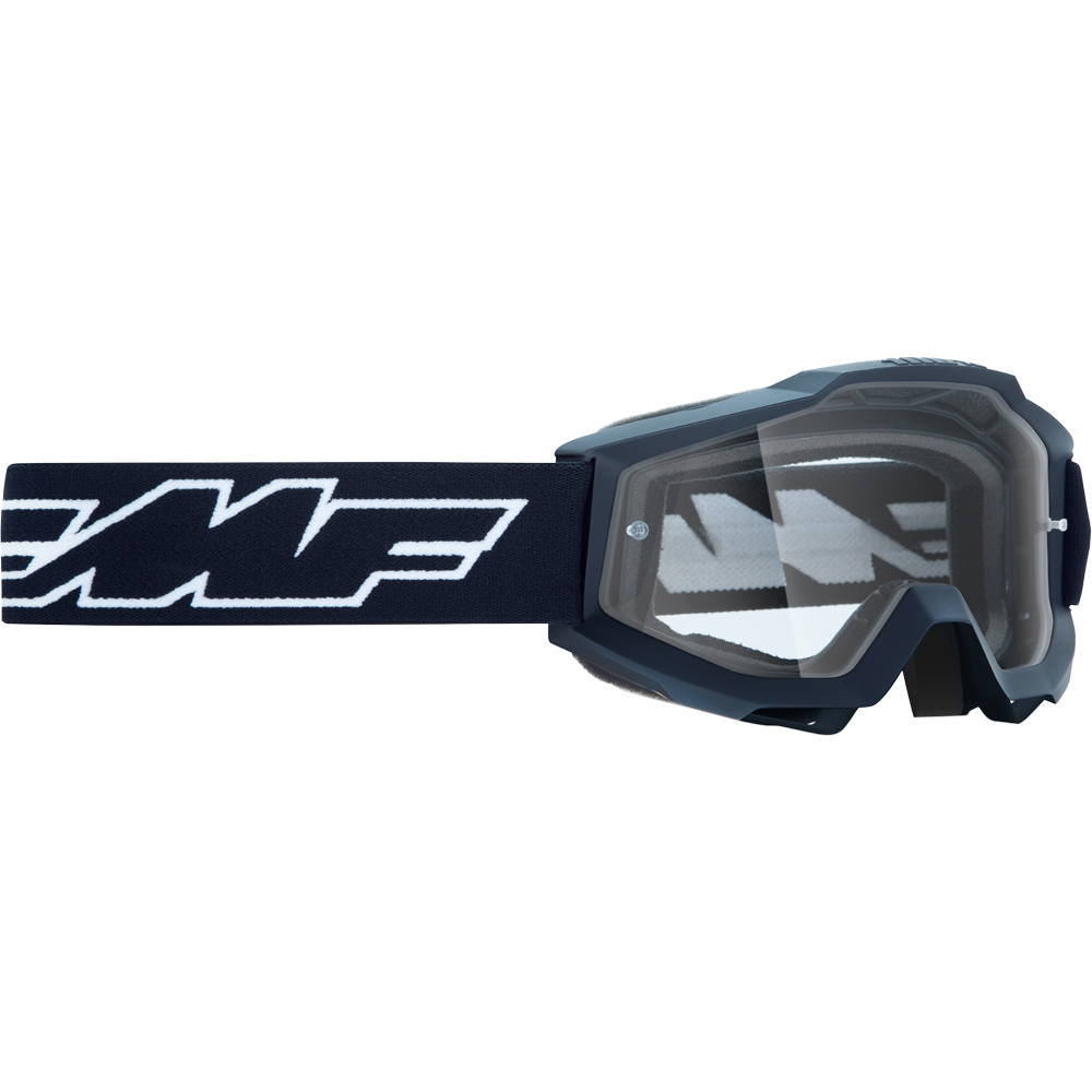 Детская маска кроссовая FMF Powerbomb Youth Goggle Rocket Black (прозрачная линза)
